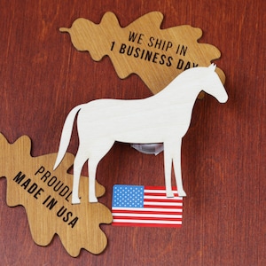 Onafgewerkt multiplex paard uitsnede: doe-het-zelf boerderijdiervorm, rustiek decor