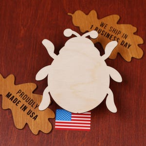 Unfinished Plywood Ladybug Cutout: DIY Kids Crafts, Garden Decor