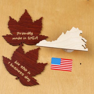 Unfertiger Virginia State Sperrholzausschnitt | USA Map Map Form für Malerei, rustikale Dekoration, Schulprojekte oder Reiseschmuck