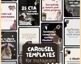 Coaches Instagram Carousel Templates: Editable Canva Kit (PDF Download ...