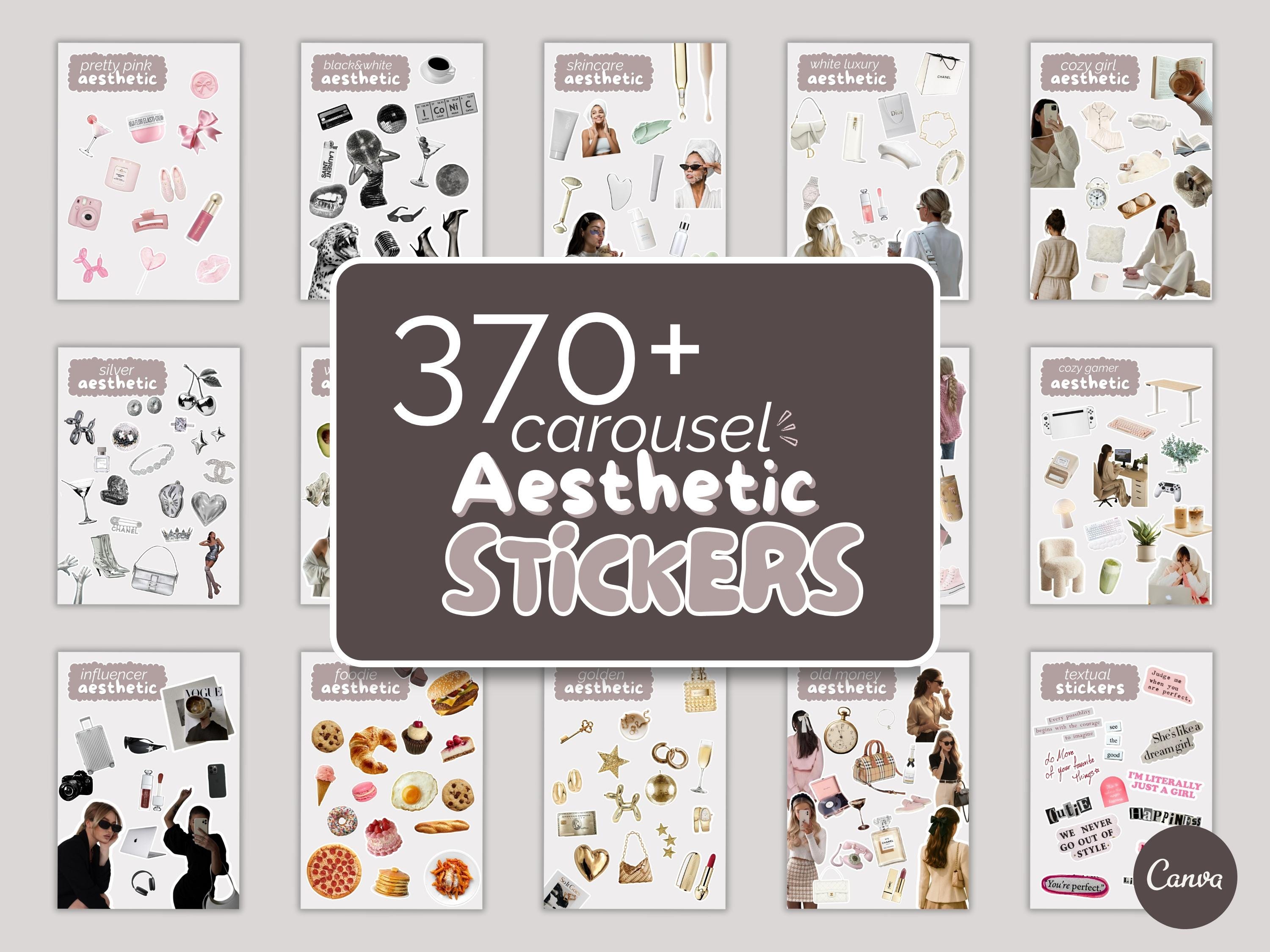 Viral Carousel Stickers | Aesthetic Instagram Stickers | Trendy Stickers Instagram | Templates for Content Creators | Digital Stickers