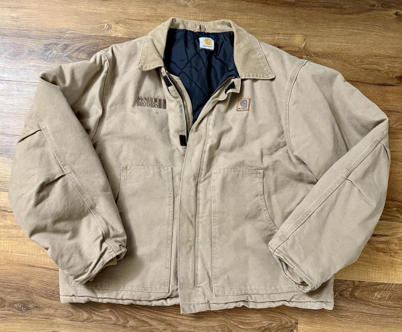Vintage Carhartt Traditional Corduroy Collared Canvas Jacket Size XL(?) Reg afbeelding 1