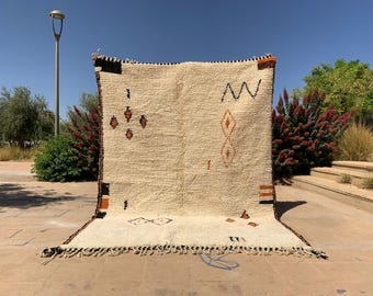 Handmade Beni Ourain Moroccan Wool Rug, Berber Area Carpet