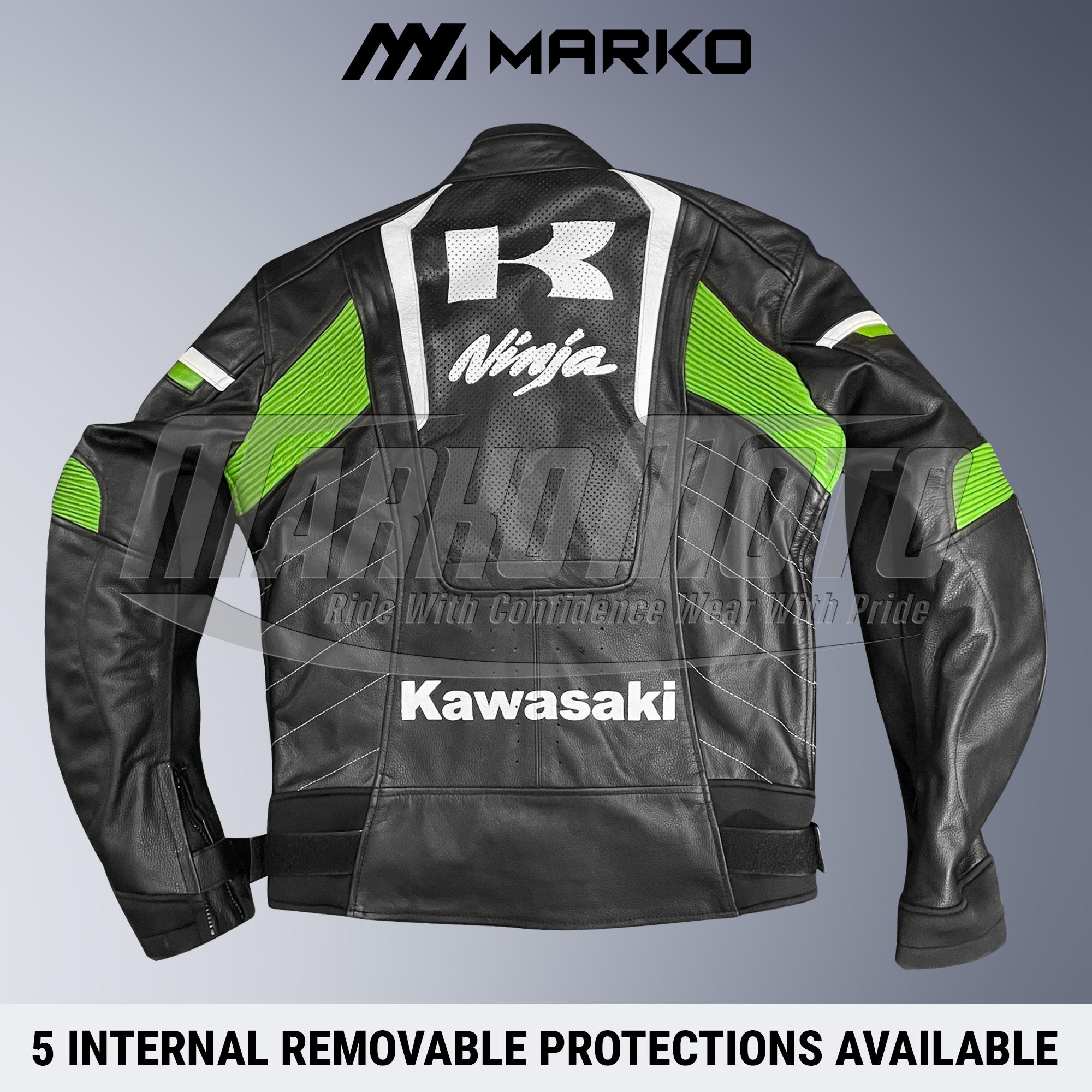 LAZAL ラザル Kawasaki カワサキ☆ 牛革 カウ レザー ライディング 