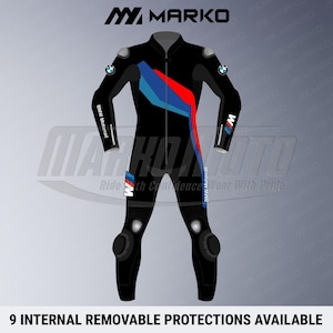BMW Motorcycle Leather Racing Suit: Cowhide & Kangaroo - Custom Design