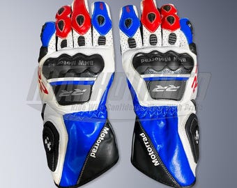 BMW Motorrad Racing Lederhandschuhe, gepanzerter Schutz