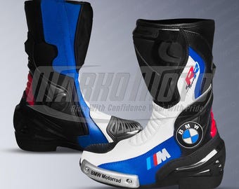 BMW Motorrad Leather Racing Boots, Protective Motorcycle Boots
