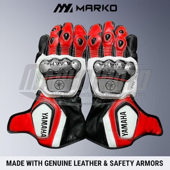 Yahama Racing Leder Motorradhandschuhe: Gepanzert, Ergonomische Passform -  Etsy.de