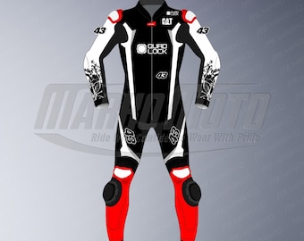 Jack Miller MotoGP 2024 Motorcycle Racing Suit: Cowhide & Kangaroo Leather
