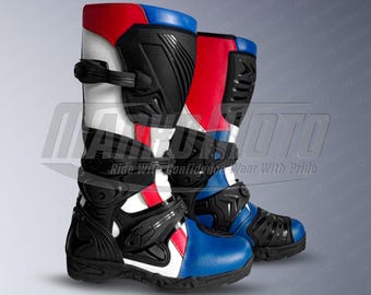 Bottes Moto Kawasaki – Cuir De Vachette – Neuves – à Personnaliser