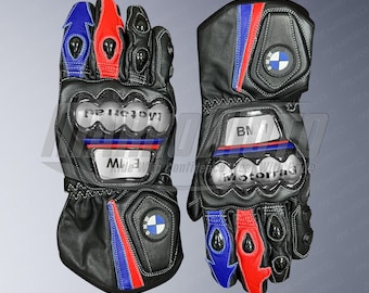 BMW バイク用レザーグローブ 最高級品質 | 送料無料 - Etsy 日本