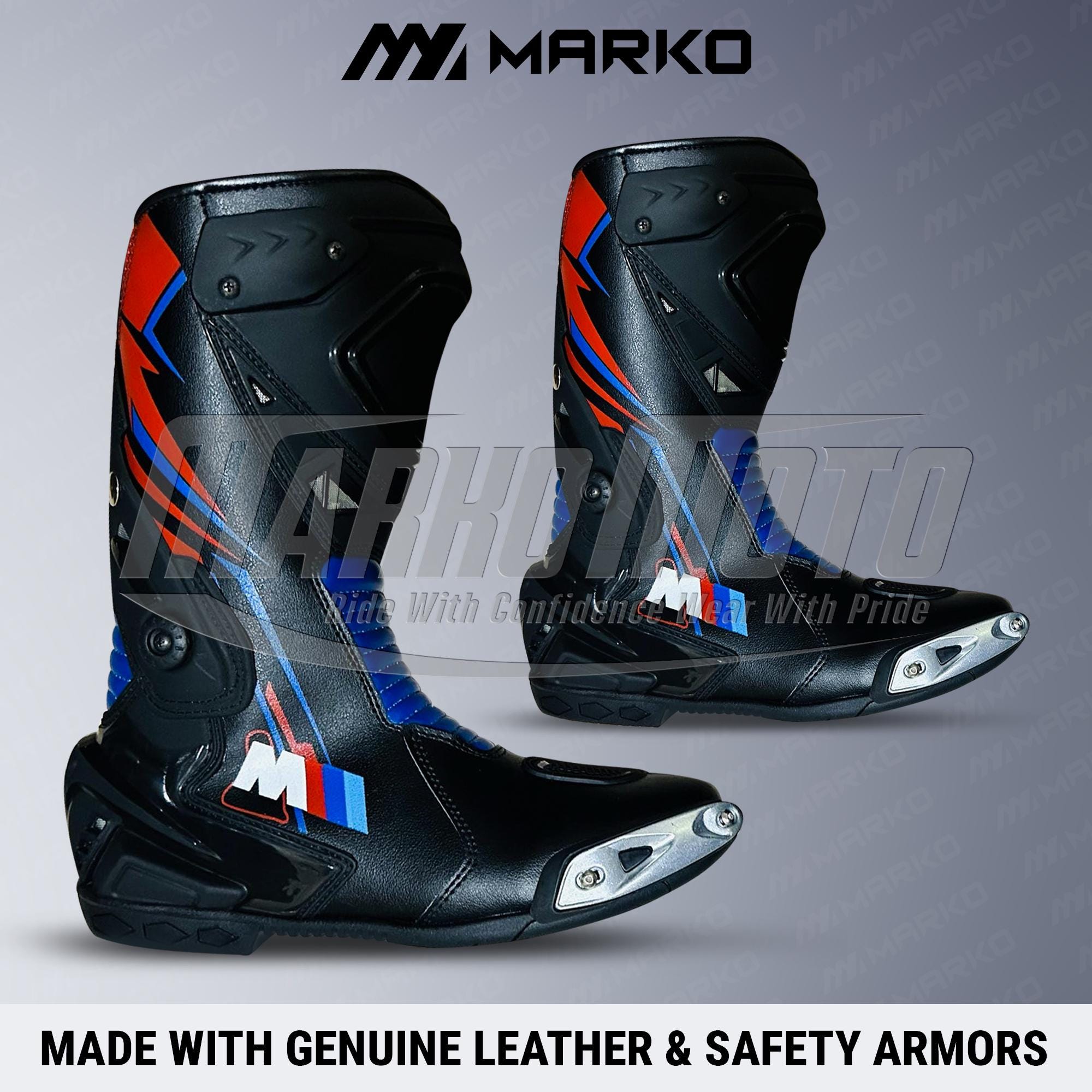 BMW Motorradレザーレーシングブーツ：高性能モーターサイクルブーツ