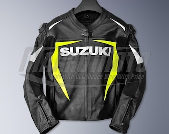 スズキ風ハンドメイドレザーバイクジャケット｜90年代レーシング
