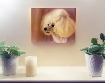 JBC ART "FIFI" Limited  Edition Canvas Print Art Poodle From Original  Acrylic  Painting 11"X14"