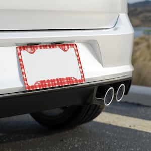 Farmhouse License Plate Frame for Personalized Style, Car Decoration, Unique Gift, Road Trip Travel, Auto Accessories
