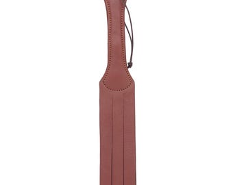 Handcrafted Leather Spanking Paddle BDSM Slapper – Adult Discipline and Punishment Impact Play Toy for Couples Mature