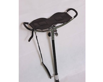 Leather Hunting Stick Seat: Adjustable Walking, Camping Stool
