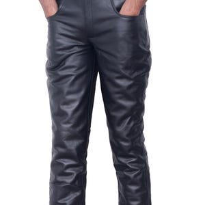 Geniuine Leather Trousers for men – Double Zip Biker Pants | Handmade Cowhide | Motorcycle Gear | Clubwear | Durable Fit | Gift for him