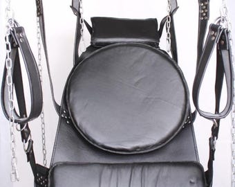 Leather Sex Swing Hammock, Heavy-Duty Adult Play Sling for Couples