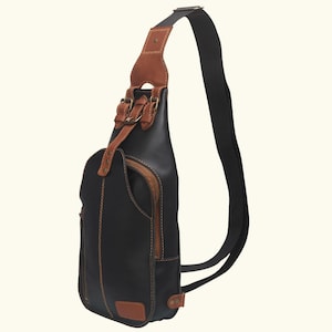 100% Genuine Leather UNISEX Sling Bag with Adjustable Shoulder Strap | Classic Shoulder Bag | Handmade Men Messenger Bag | Gift For Him
