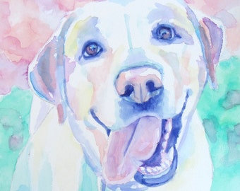 Yellow Lab, Labrador, Dog - Print of Original Watercolor Painting