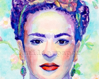 Frida Kahlo - Print of Original Watercolor Painting