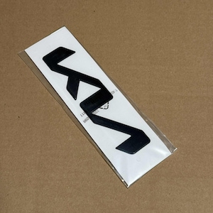 KIA Badge Glossy Black Letter Logo Badge Car Emblem Replacement 6x1.25&quot;