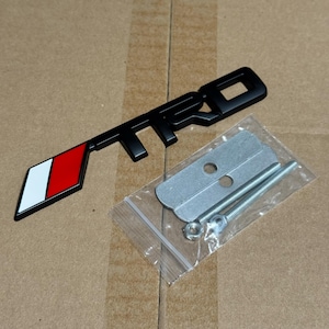 Toyota Racing Development TRD Front Grille Side Badge Black