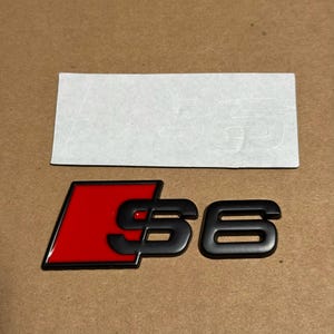 Audi S6 Black Rear Letter Logo Badge Car Emblem Replacement