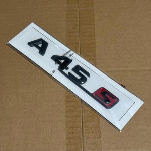 Mercedes Benz A45S Black Letter Logo Badge Car Emblem Replacement