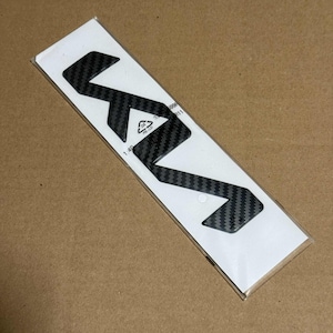 KIA Badge Carbon Fiber Style Letter Logo Badge Car Emblem Replacement 7x1.5&quot;