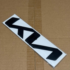 KIA Badge Glossy Black Letter Logo Badge Car Emblem Replacement