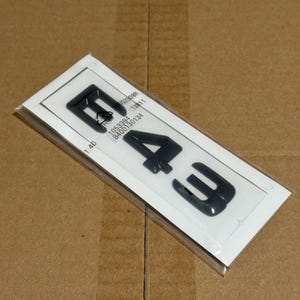 Mercedes Benz E43 Black Letter Logo Badge Car Emblem Replacement