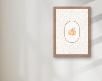 Autumn pumpkin mural - digital art print | fall decoration | instant download