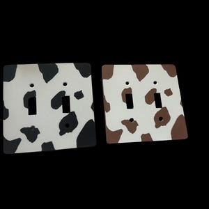 Cow Print Light Dual Switch Plates – Vibrant Western Home Decor