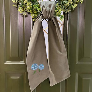 Custom Hydrangea Wreath Sash