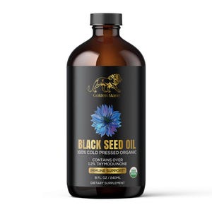 Organic Black Seed Oil 8 oz • Cold‑Pressed • Lab Tested 1.2% Thymoquinone • Immune And Respiratory Support • Nigella Sativa