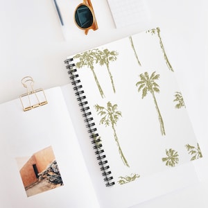 Tropical Palm Tree Spiral Notebook - Ruled Line, Nature Journal, Eco-Friendly Stationery, Planner, Gift for Students, Travel Notes