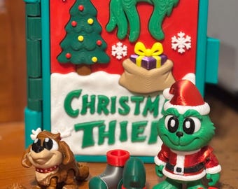 Grinch & Max 3D Printed Book Box