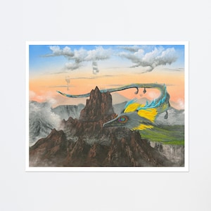 Zelda Tears of the Kingdom Light Dragon Art Print