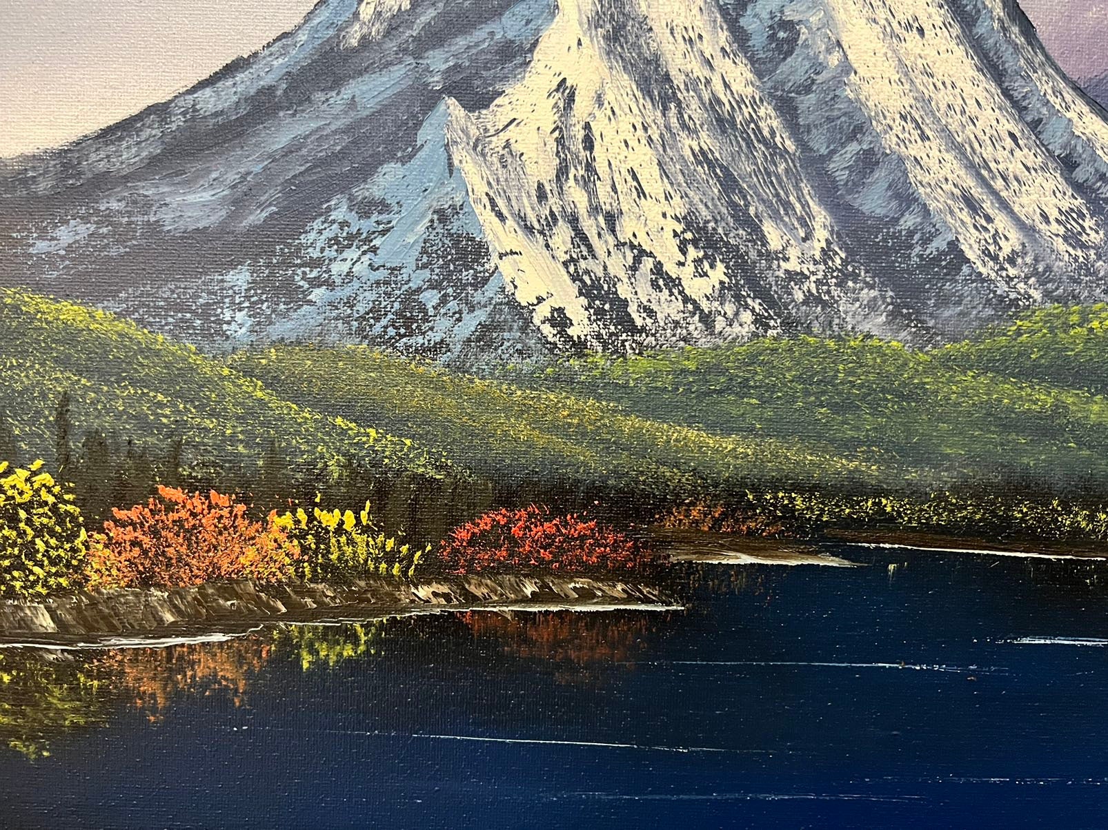 Mountain Lake Original Landscape Oil Painting on Canvas 16x20in - Etsy