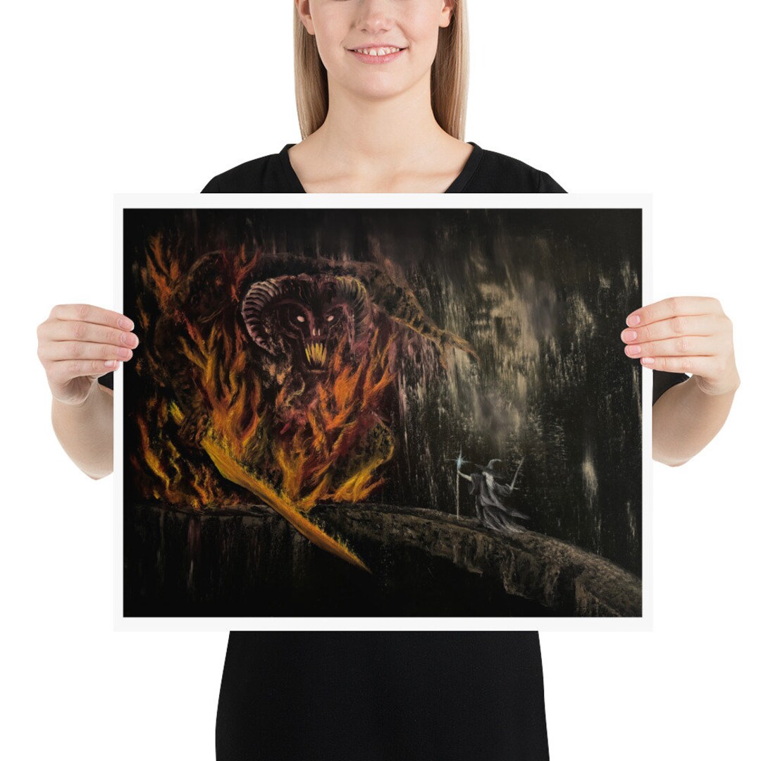 Gandalf Vs Balrog Fine Art Print - Etsy