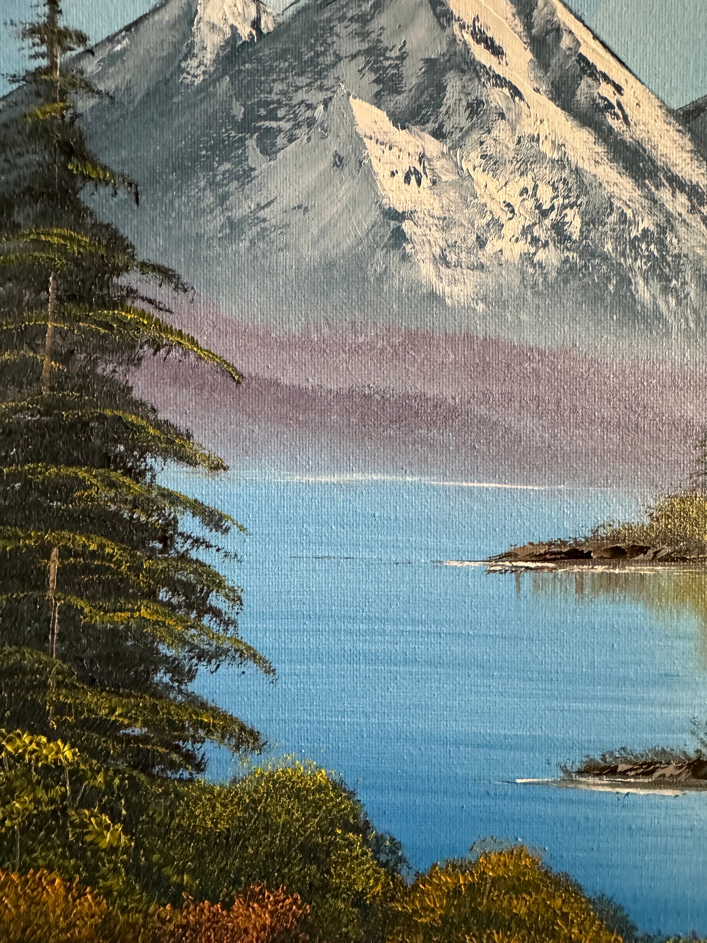 Mountain Stream Landscape Original Oil Painting “misty Mountain