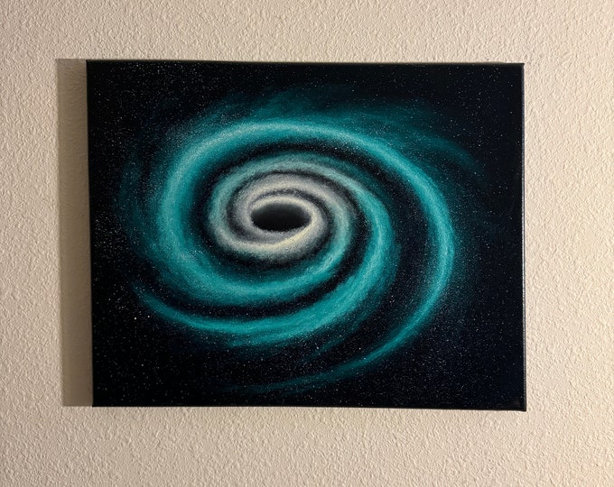 Spiral Galaxy Milky Way Oil Painting Original Space Landscape Art On