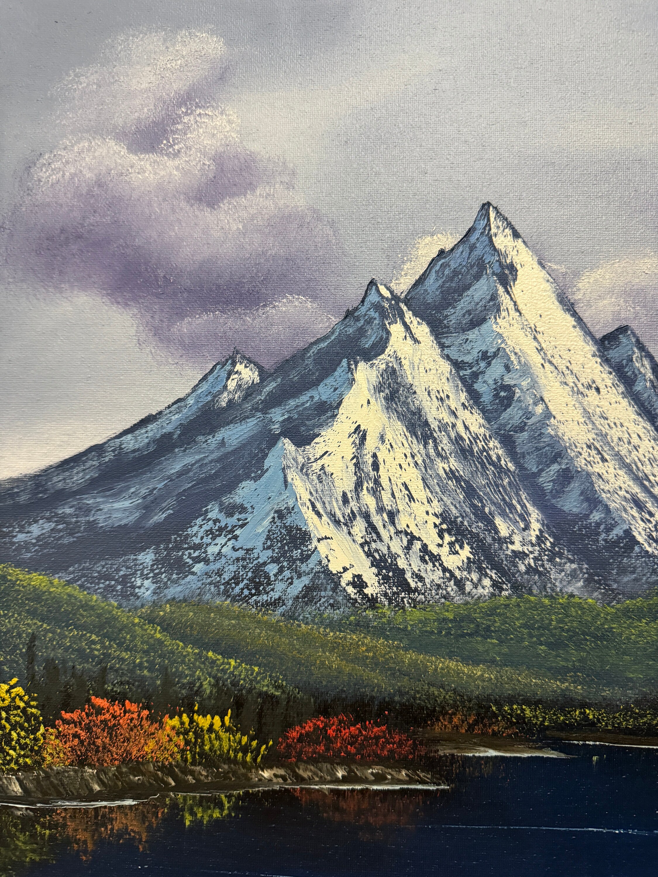 Mountain Lake Original Landscape Oil Painting on Canvas 16x20in - Etsy