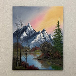 Autumn painting Foot of the Mountain original oil painting painted by a certified Bob Ross Instructor
