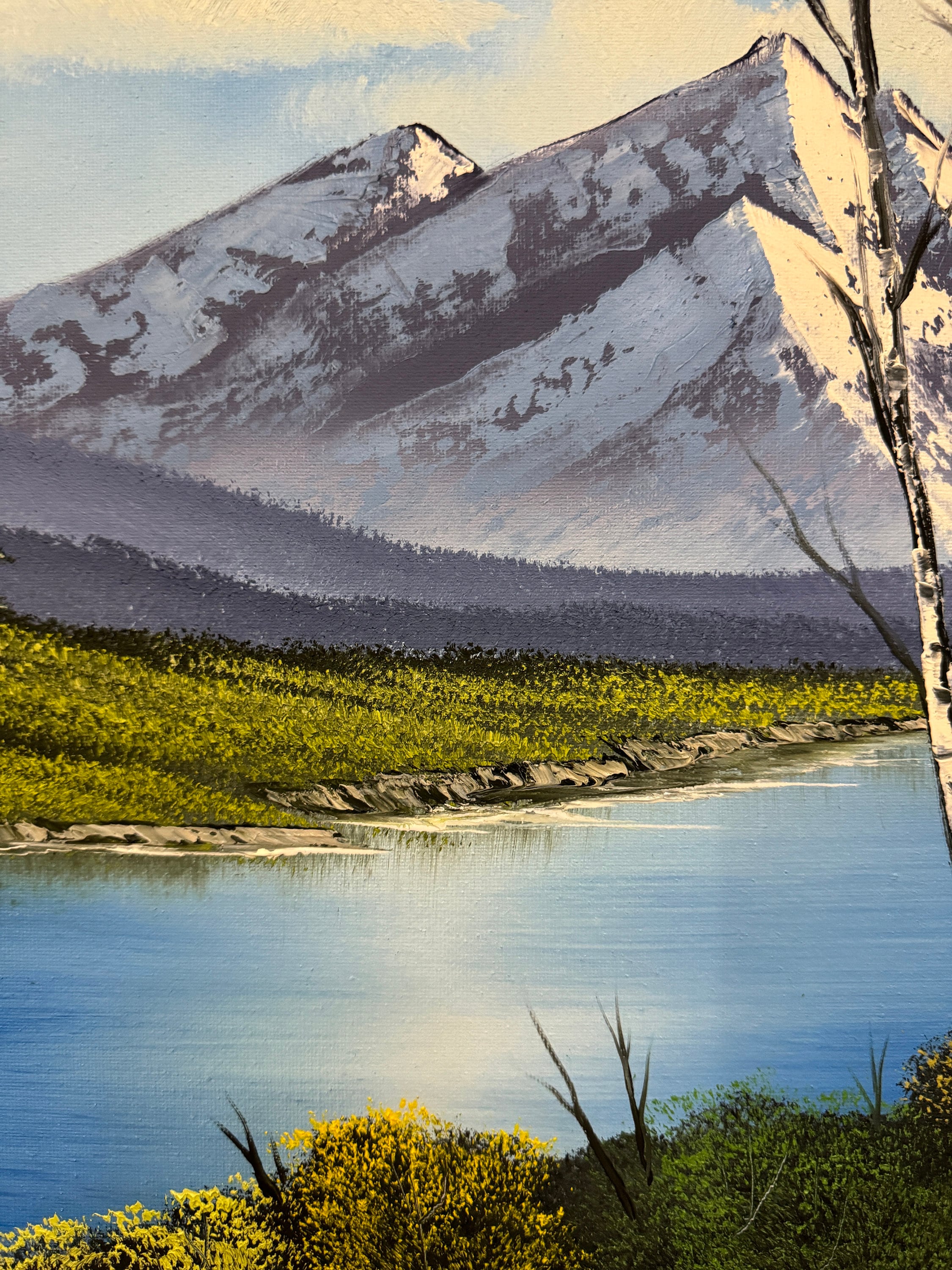 After Bob Ross “lake at the Ridge” Original Landscape Oil