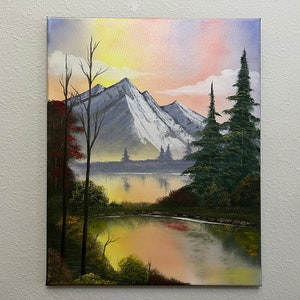 Bob Ross style Autumn foliage original Fall oil painting painted by a certified Bob Ross Instructor