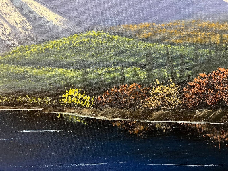 Mountain Lake Original Landscape Oil Painting on Canvas 16x20in - Etsy