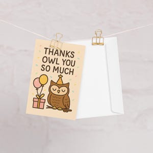 Thank You Carde - Lustige Grußkarte, minimalistisch, handgemacht, druckbare Grußkarte, modern, inklusive Umschlag, einzigartiger Gruß